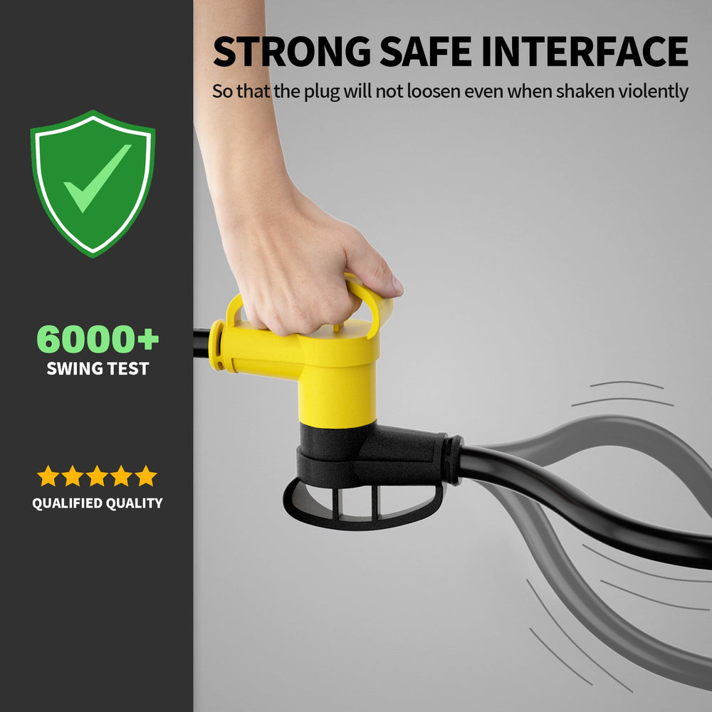 POWGRN weatherproof casing protects connections in sun, rain, and cold.