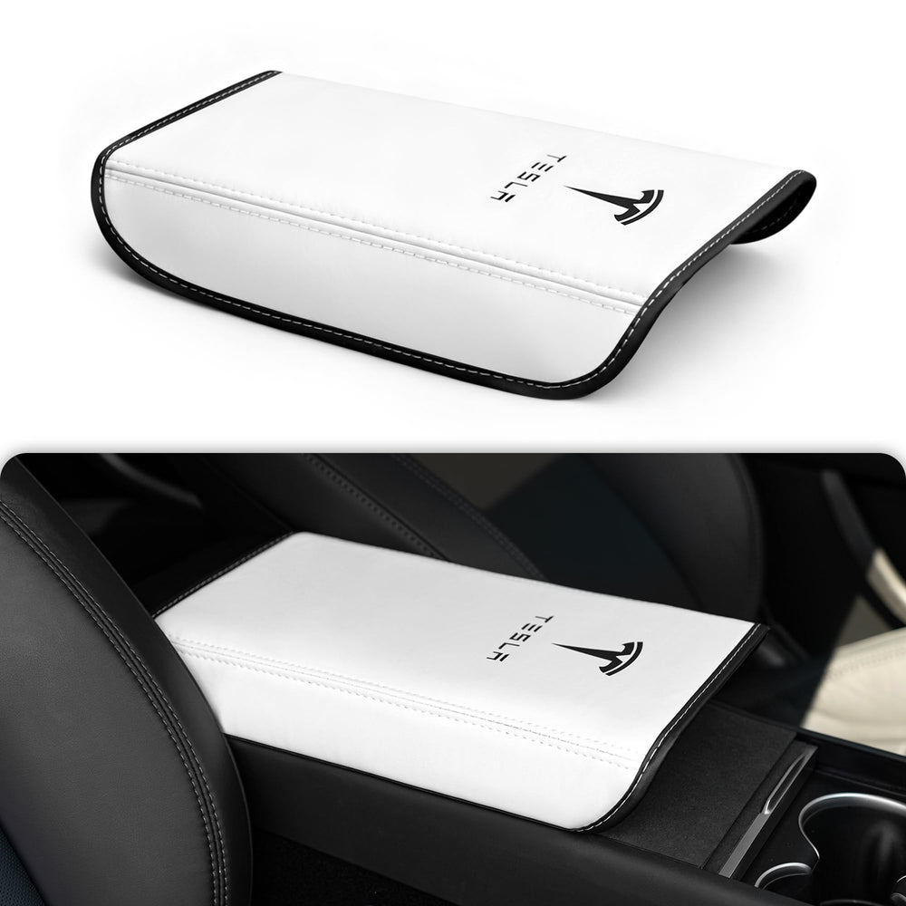Powlamks center console armrest cover on Model Y and Model 3