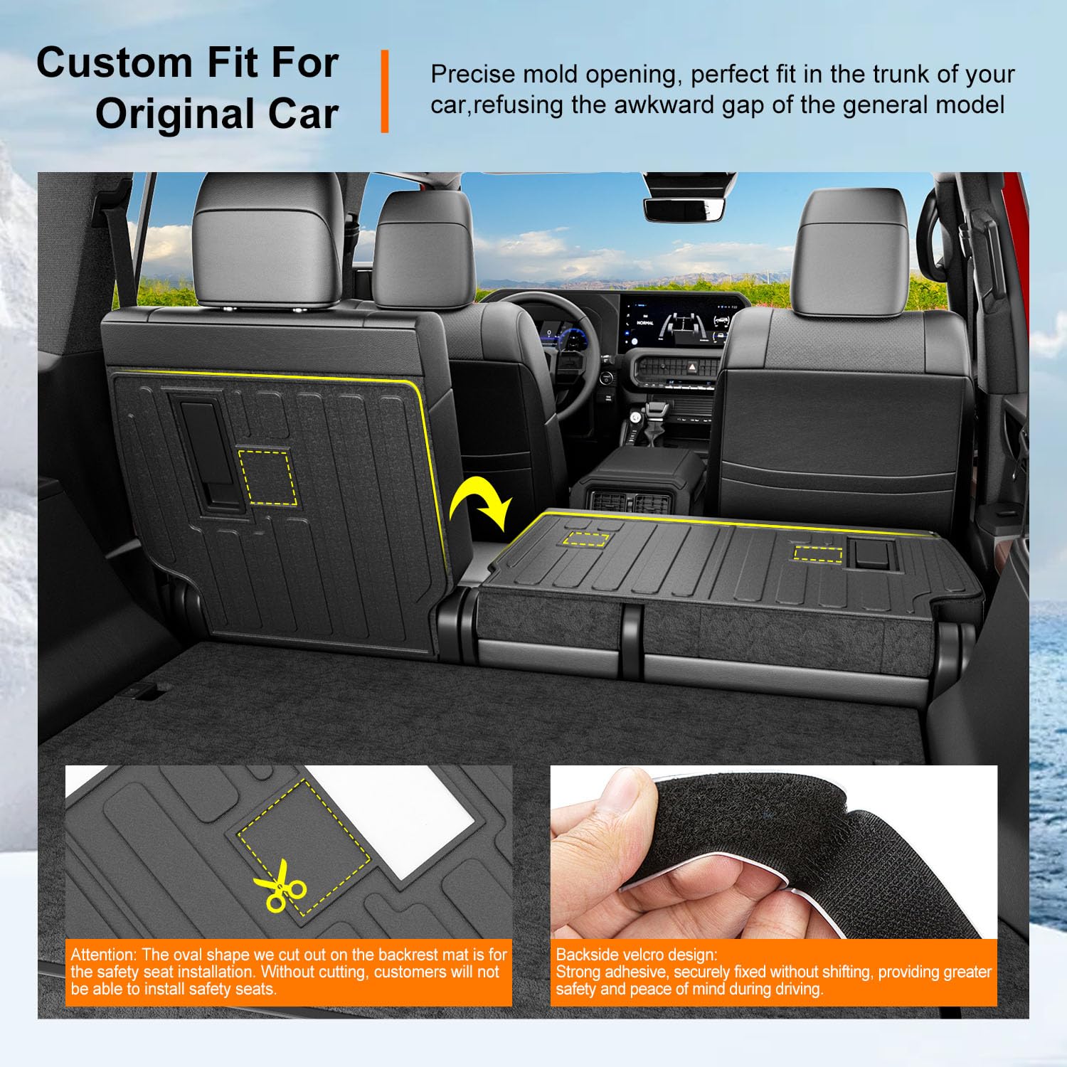 Powoq back-seat protector for Lexus GX550 Overtrail shields seats from spills.