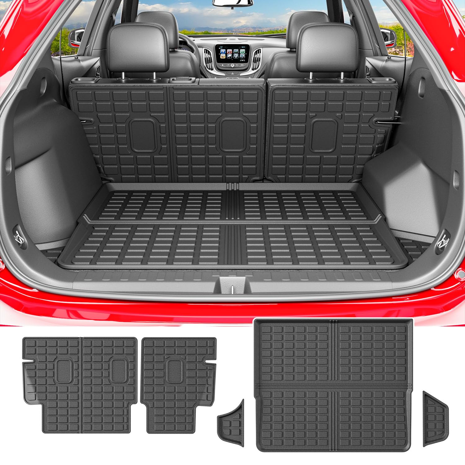 Powoq cargo mat for 2018-2024 Equinox and Terrain protects the trunk from scratches.