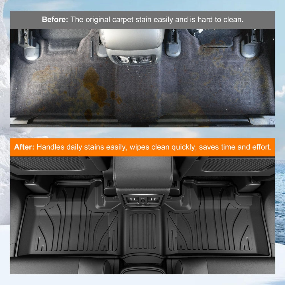 Powoq 3rd row backrest mat guarding folding surfaces against wear