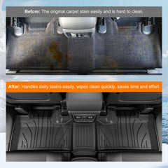 Powoq 3rd row backrest mat guarding folding surfaces against wear