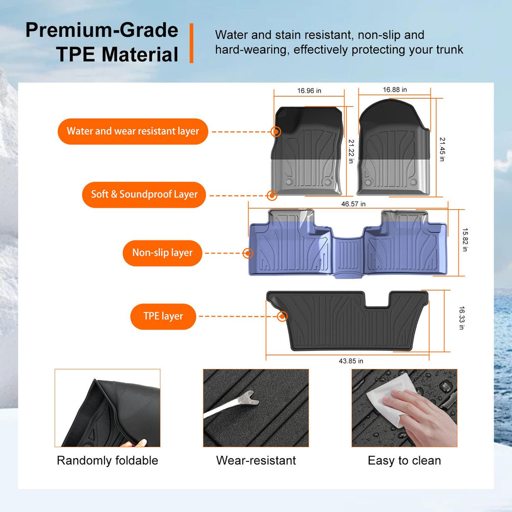 Powoq all-weather durability for Dodge Durango mats in rain or snow
