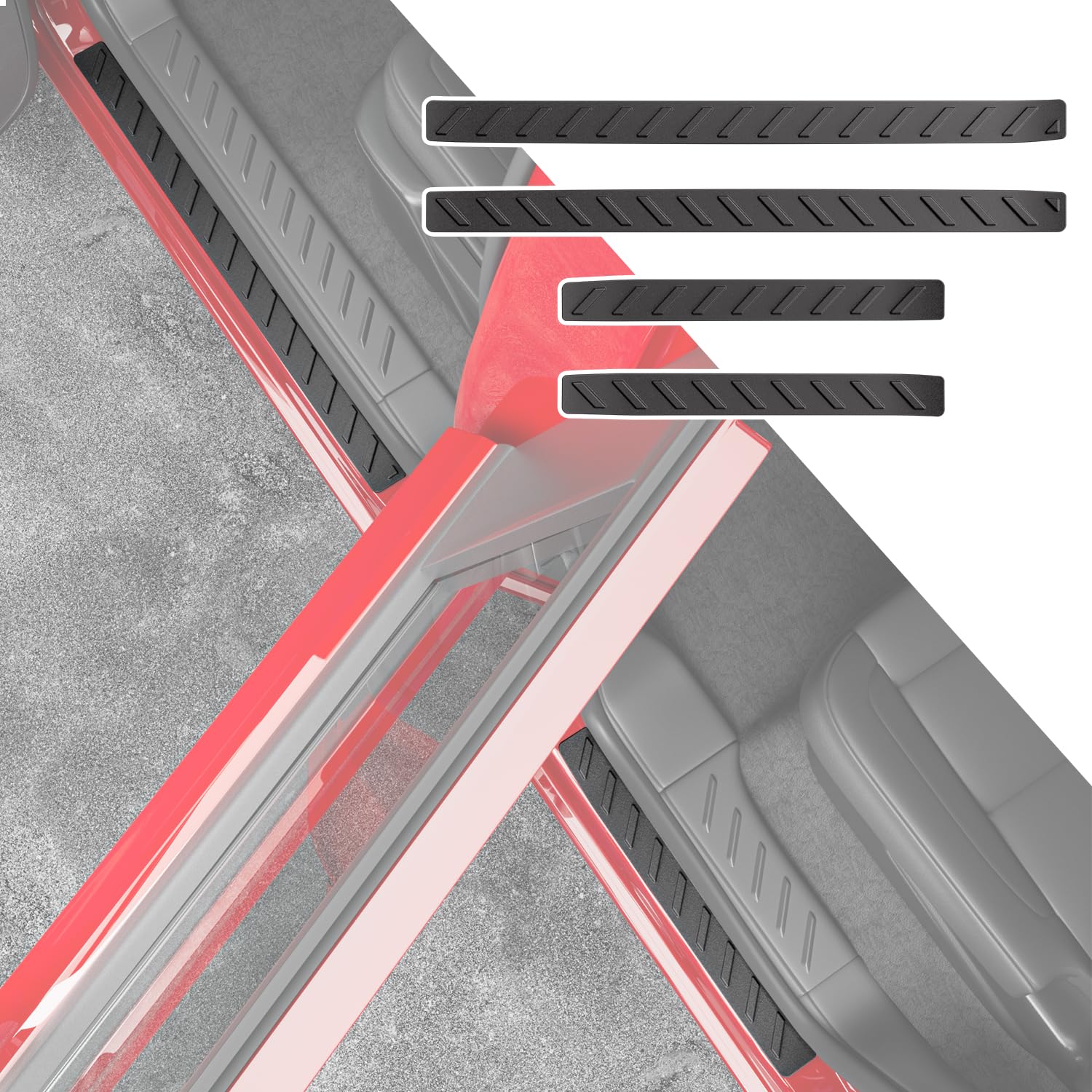 Powoq door sill protector front-left guards entry scuffs on Chevy Colorado Canyon.