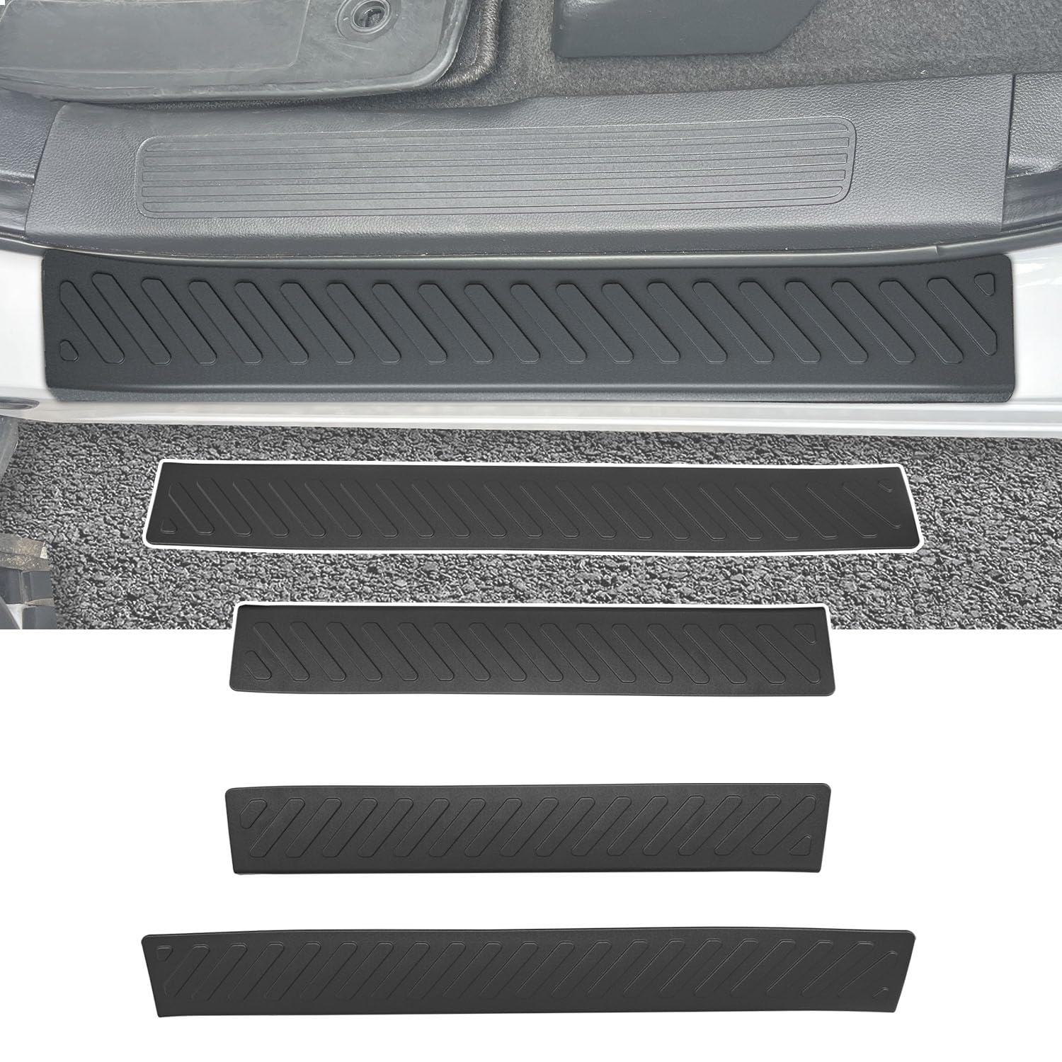 powoq door sill protector on Honda Pilot front view shields door edges from scuffs