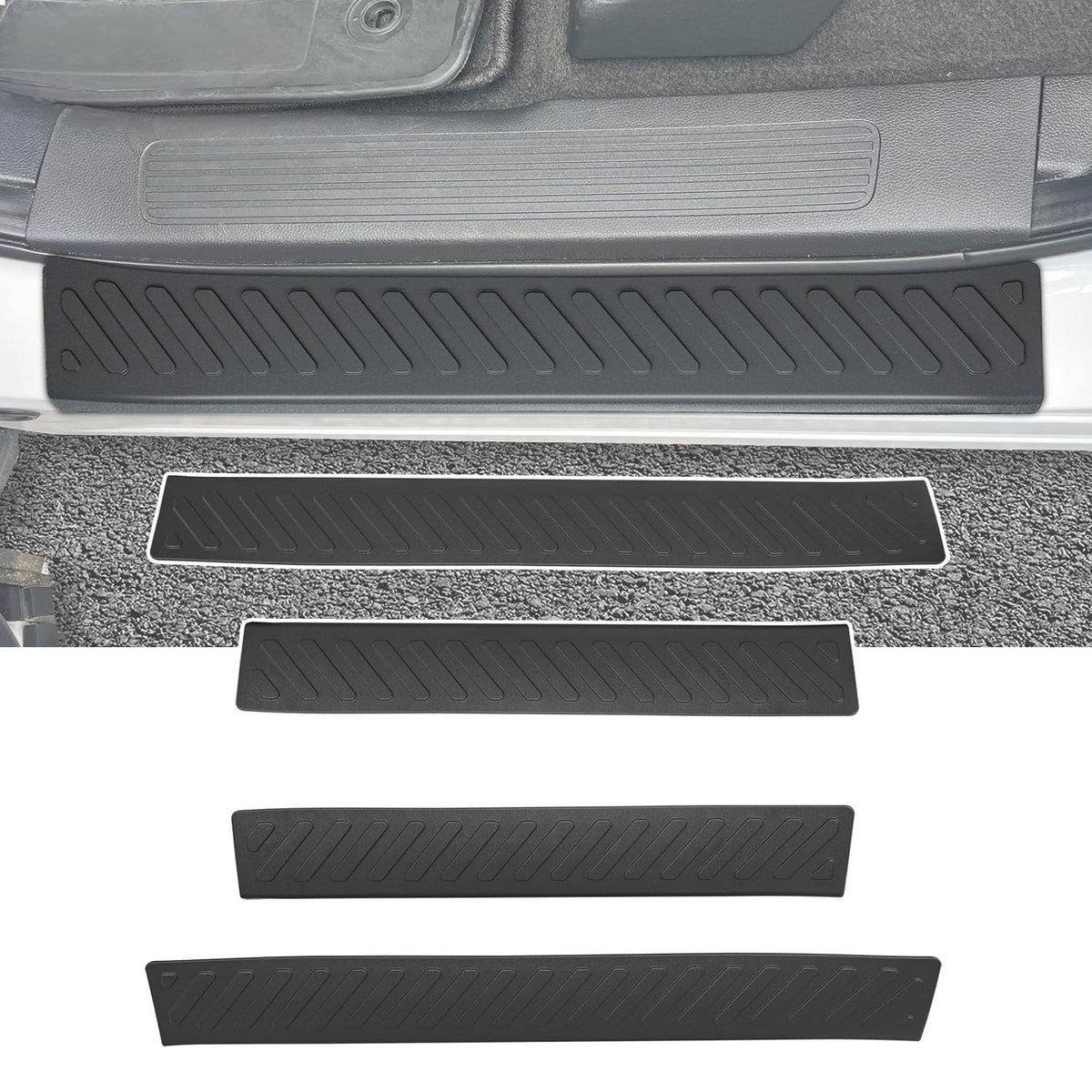powoq door sill protector on Honda Pilot front view shields door edges from scuffs
