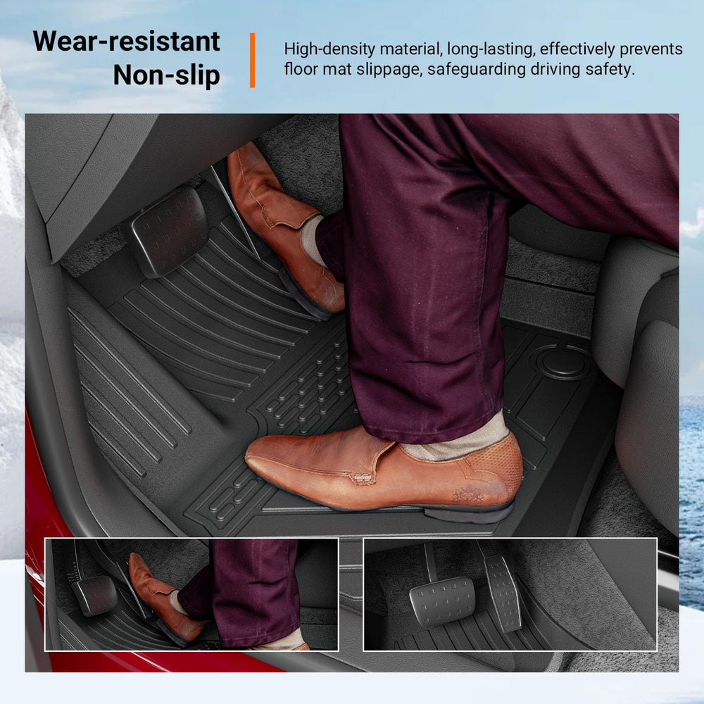 Powoq floor mats easy to wipe with water and rag.
