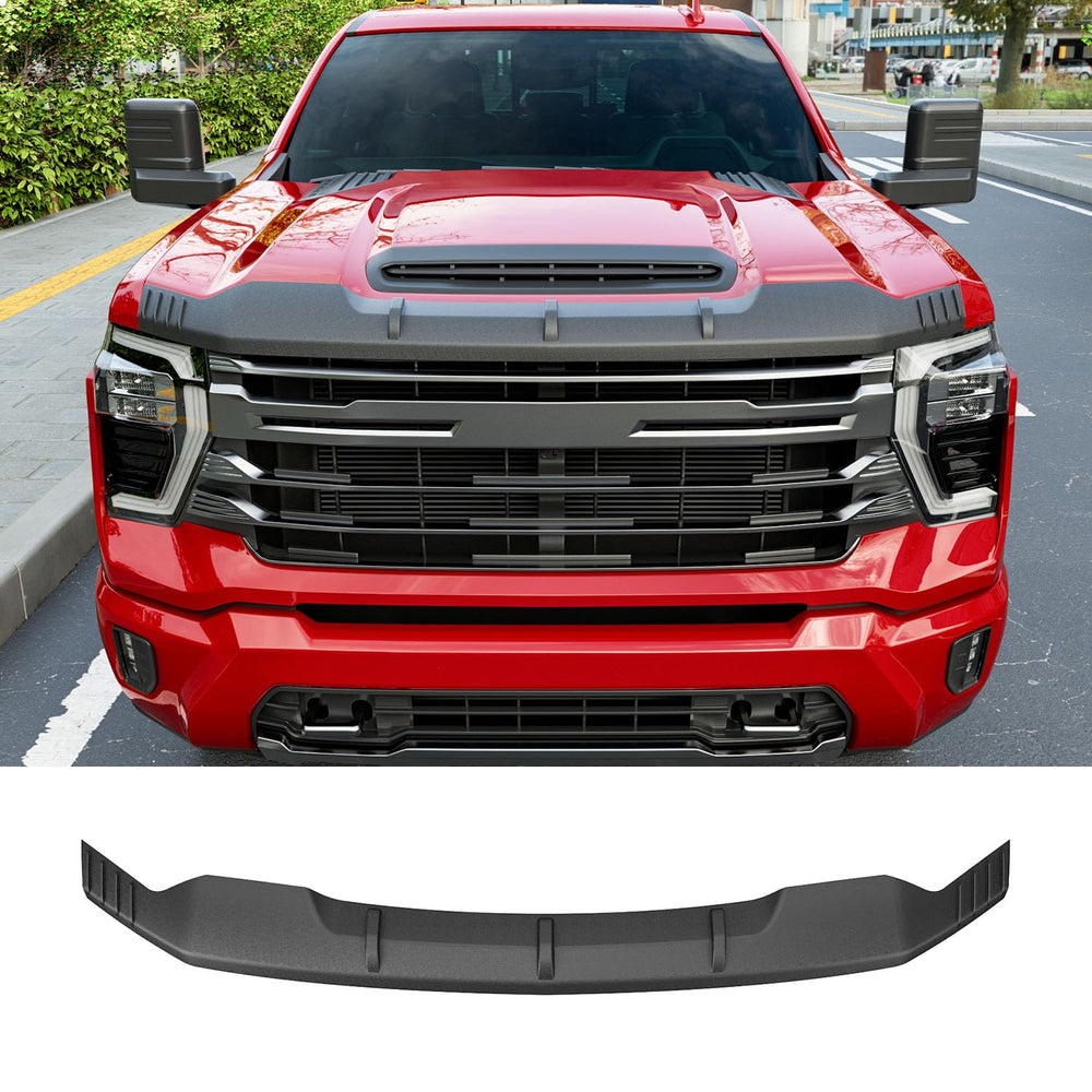 Powoq hood protector on a Chevy Silverado 2500HD front view reduces stone damage
