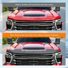 Powoq hood protector installed on Silverado 3500HD for engine protection