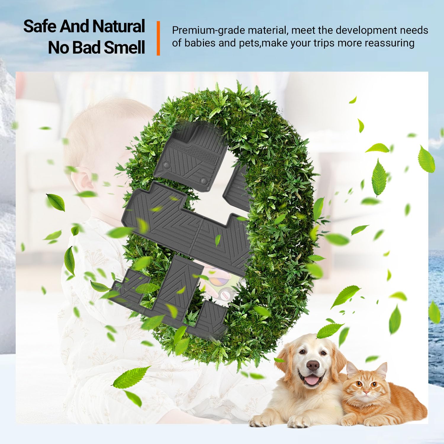 Powoq mats reduce movement and keep interior looking new on trips.