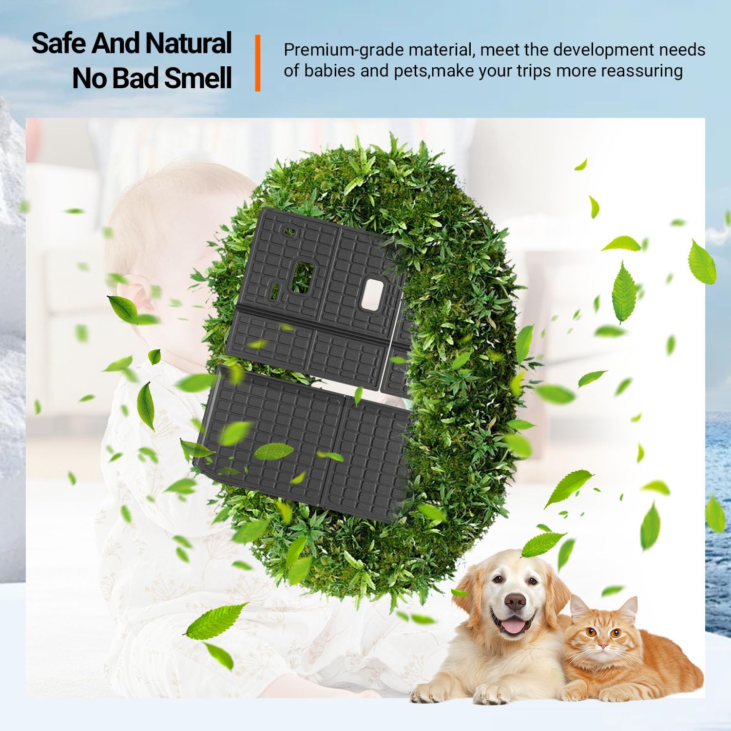 Powoq pet-friendly cargo mat supports tidy travel with pets.