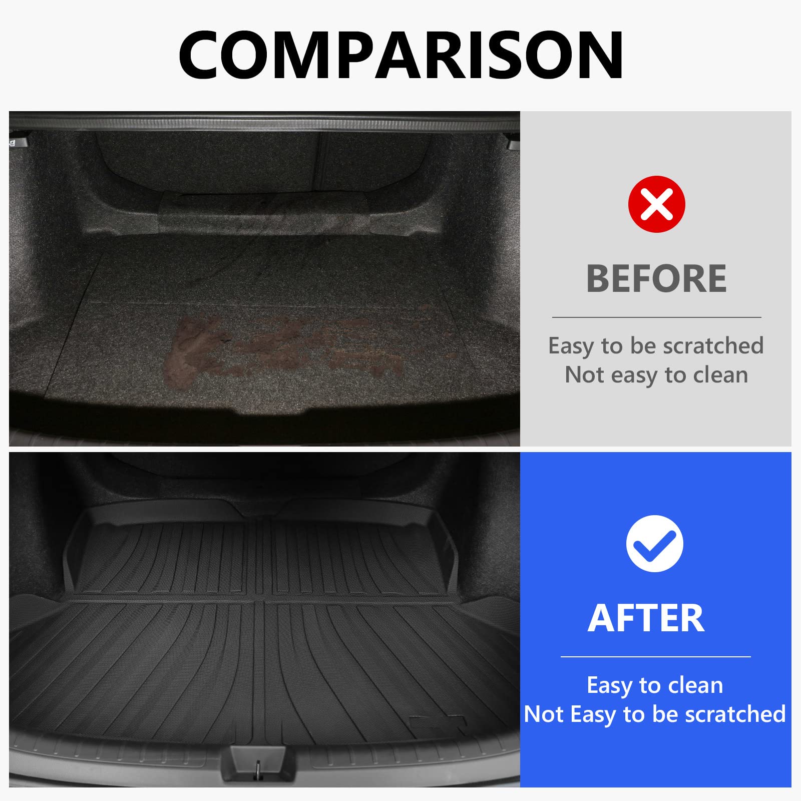Powoq trunk mat installed in Civic shows tool-free placement
