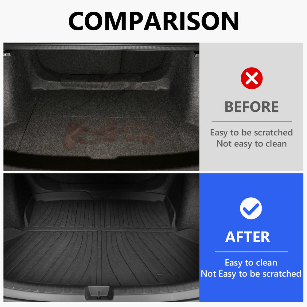 Powoq trunk mat installed in Civic shows tool-free placement