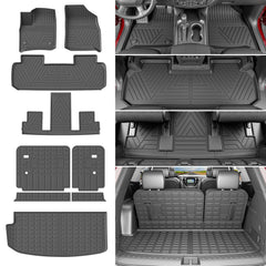 Powoq Traverse floor mat for 7-seat model, rugged protection and easy cleaning in the cargo area.