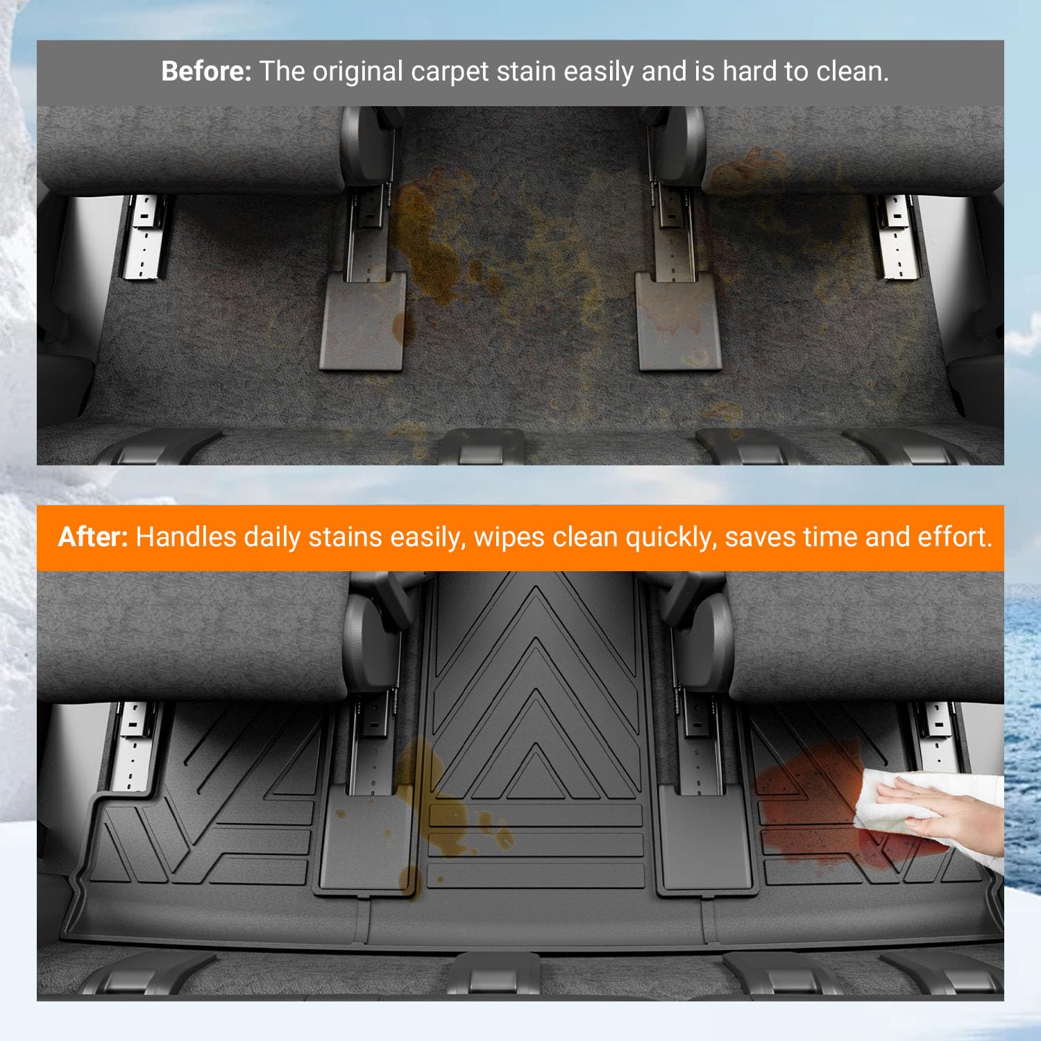 Powoq trunk liner waterproof TPE guards cargo spills and wear.