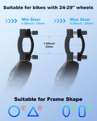 POWVINE bike kickstand wide anti-slip pads prevent sinking on cargo bikes.
