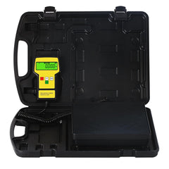P PBAUTOS refrigerant scale with 220 lbs capacity and rugged aluminum body for accurate readings.