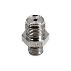 PPE ported fuel rail fitting on right rail promotes balanced fuel delivery