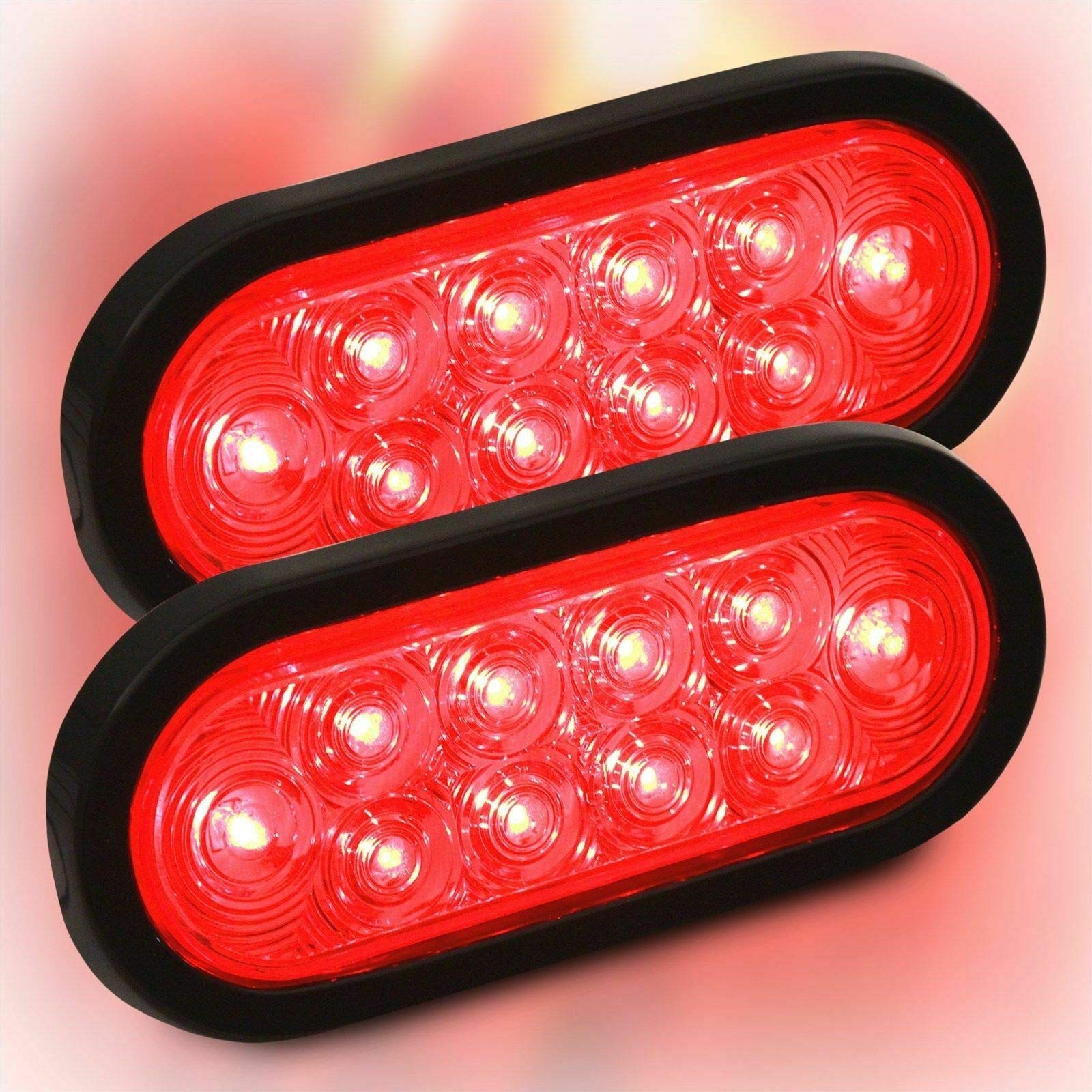 PPI red oval trailer light 10 LED diode for bright stop signals