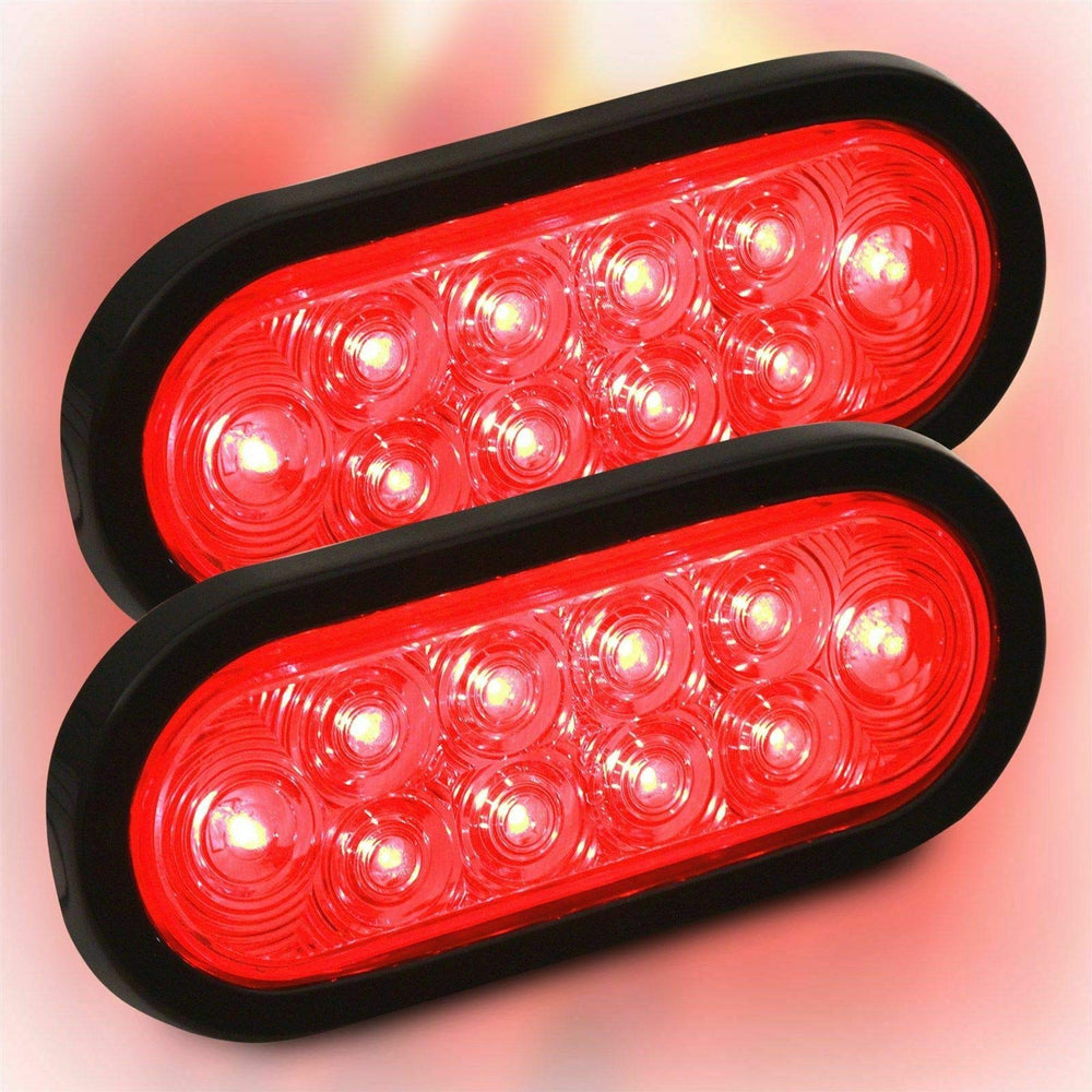 PPI red oval trailer light 10 LED diode for bright stop signals
