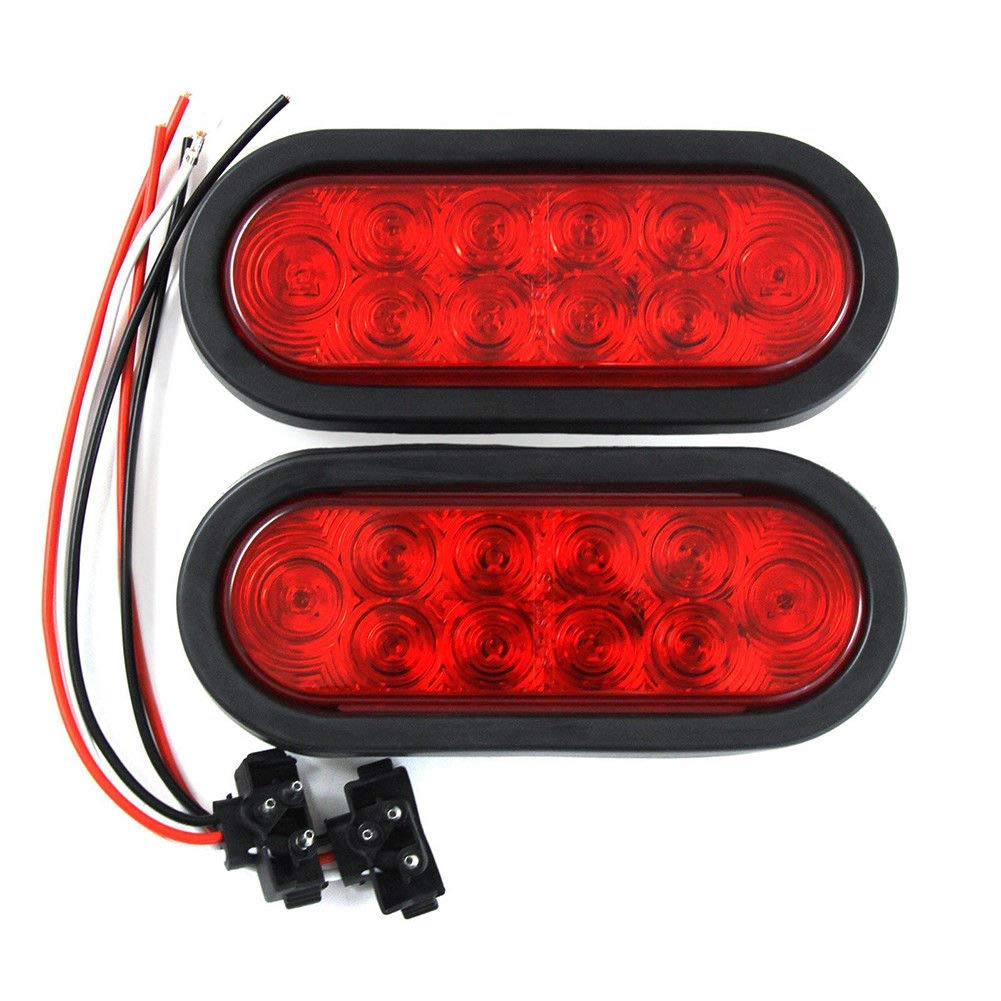 PPI red oval trailer light front view for DOT-compliant signaling