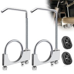 Ppizkk 3in exhaust clamp with hanger, front view, sturdy steel construction.