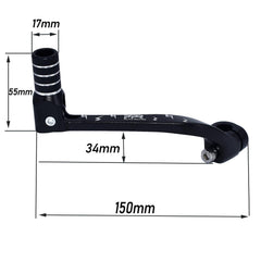 Closeup of PPR PIT PRO RACING lever showing durable aluminum body