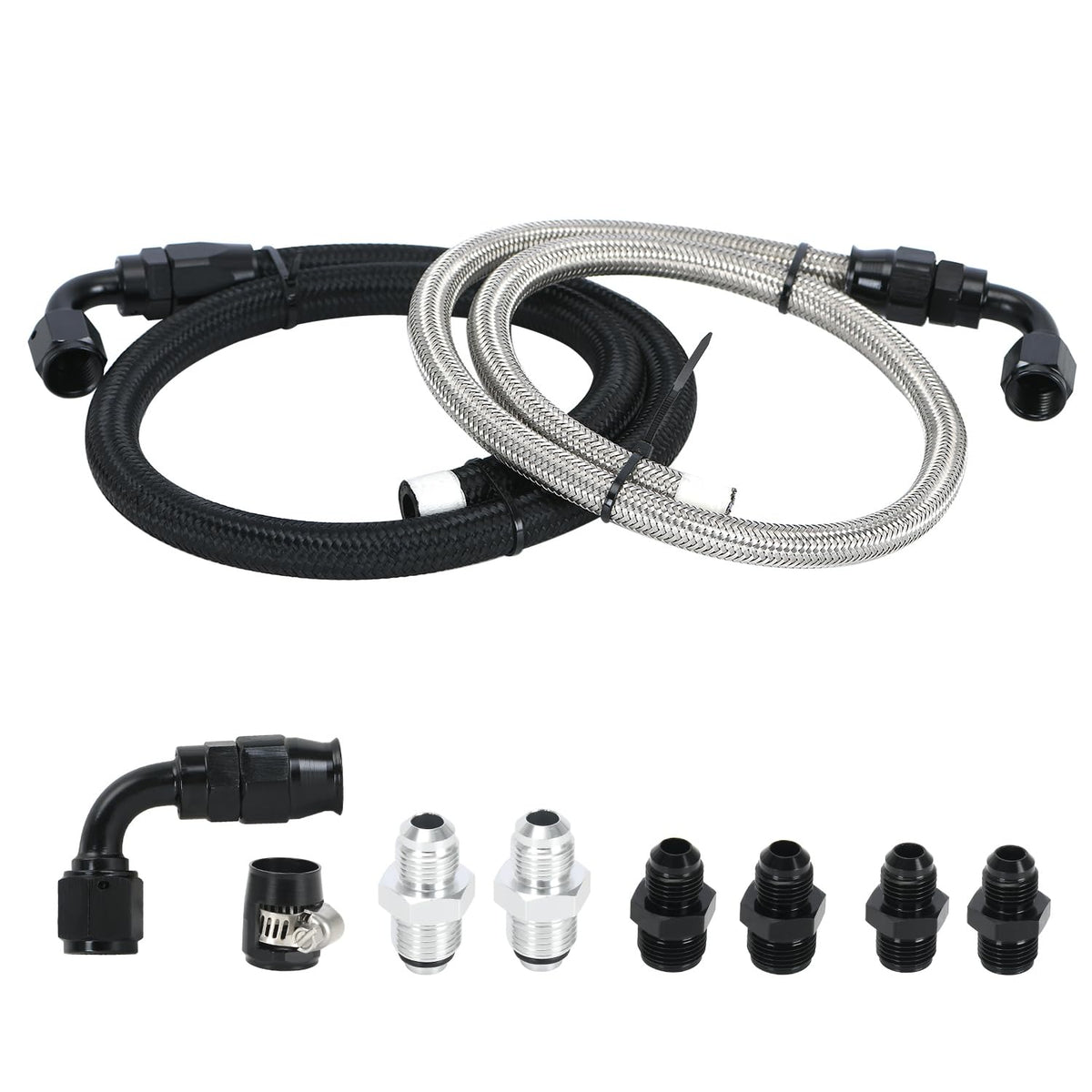 PQY 25inch 6AN PS hose kit assembly for Chevy C10 LS swap