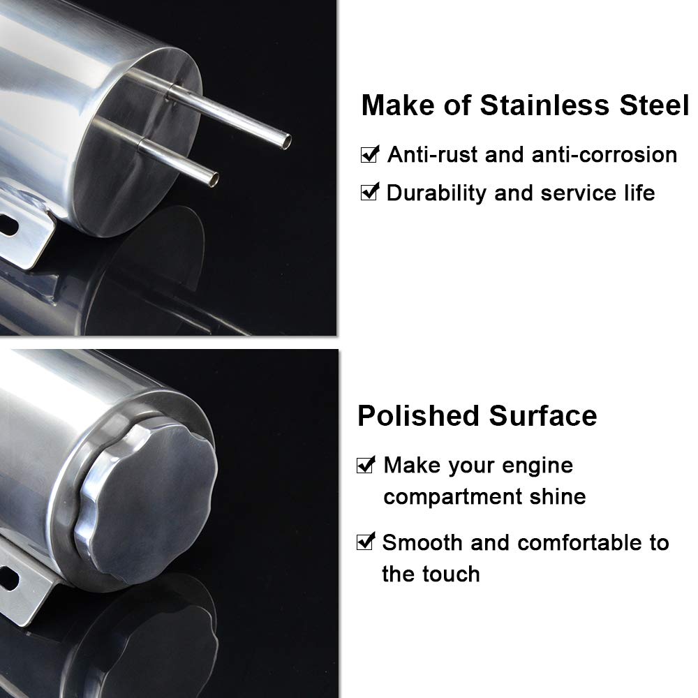 PQY 32-ounce capacity overflow tank captures excess coolant efficiently.