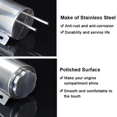 PQY 32-ounce capacity overflow tank captures excess coolant efficiently.