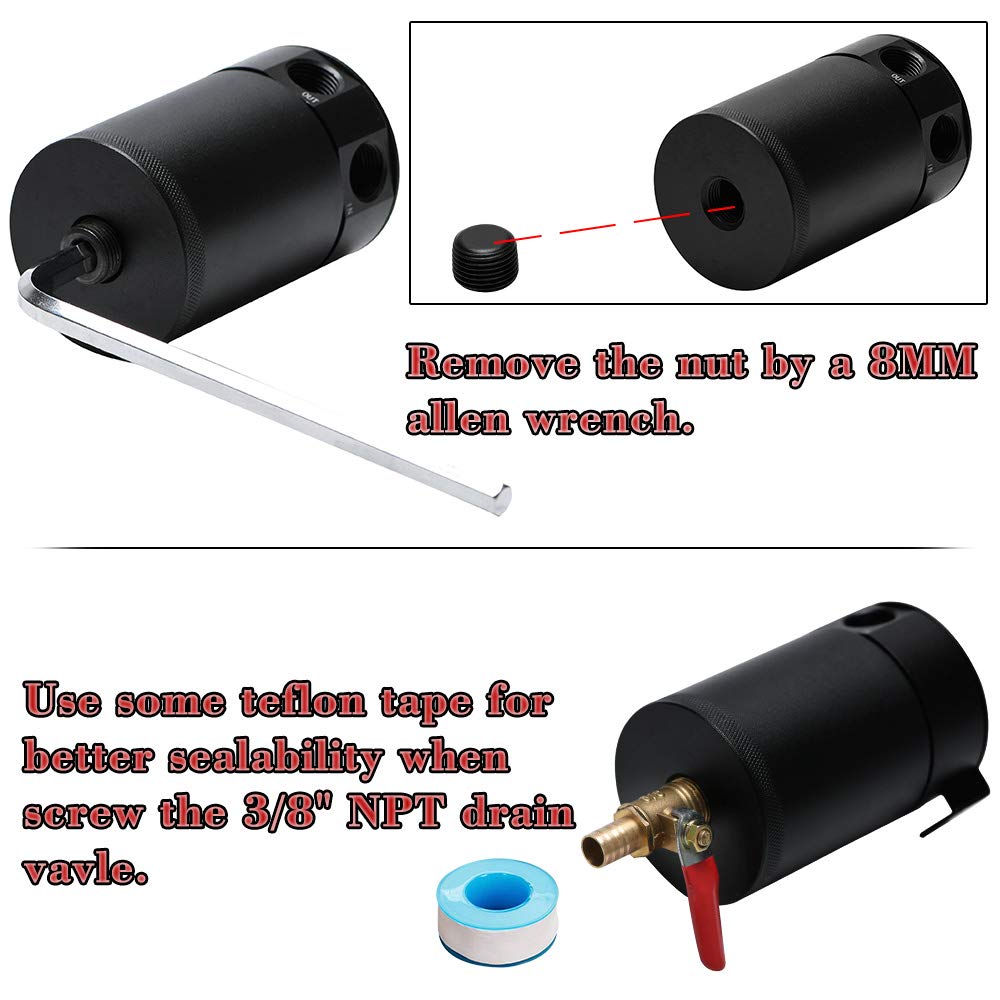 PQY 50 micron bronze filter captures oil particles to keep pathways clean.