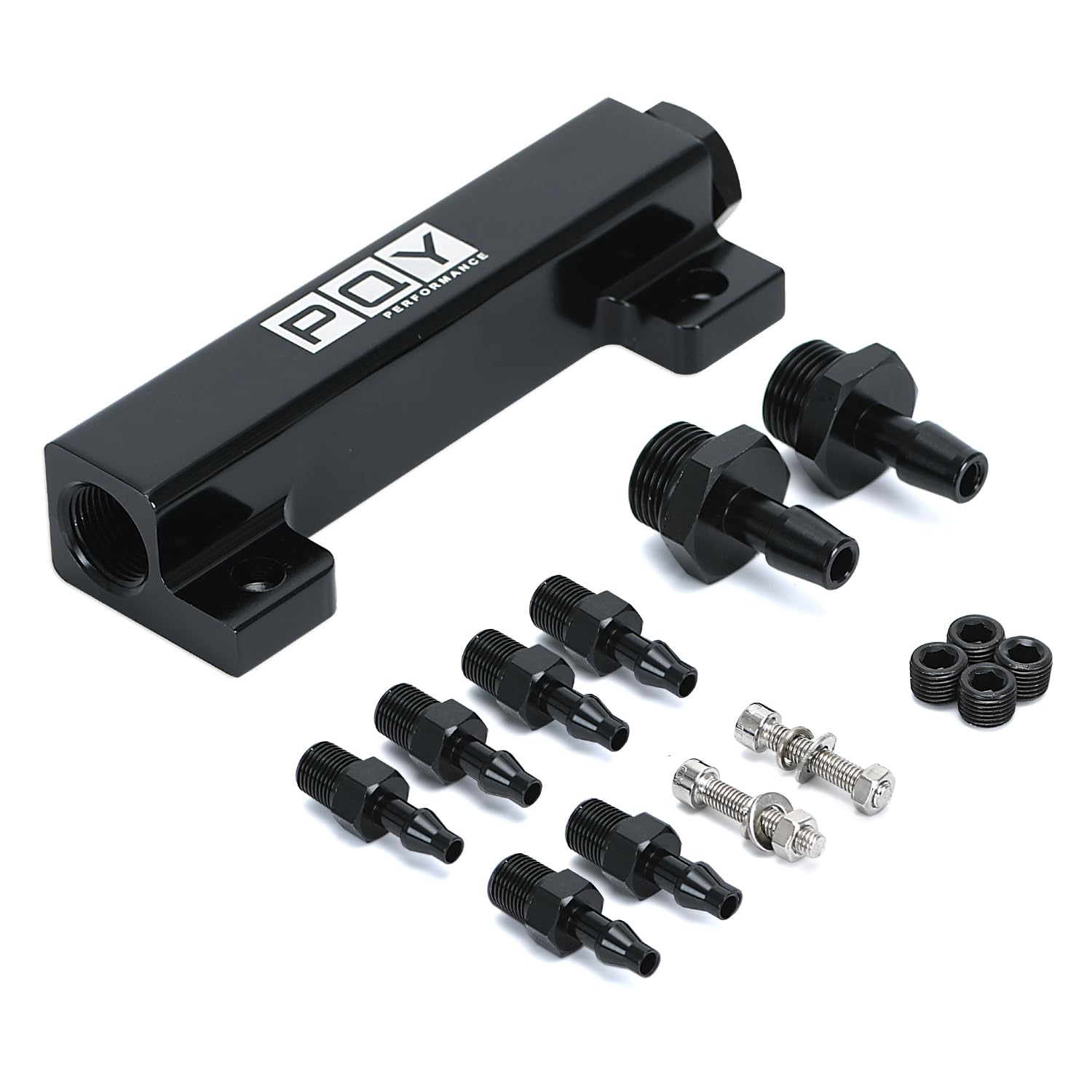 PQY 6-port vacuum block manifold with exposed ports for precise turbo vacuum distribution