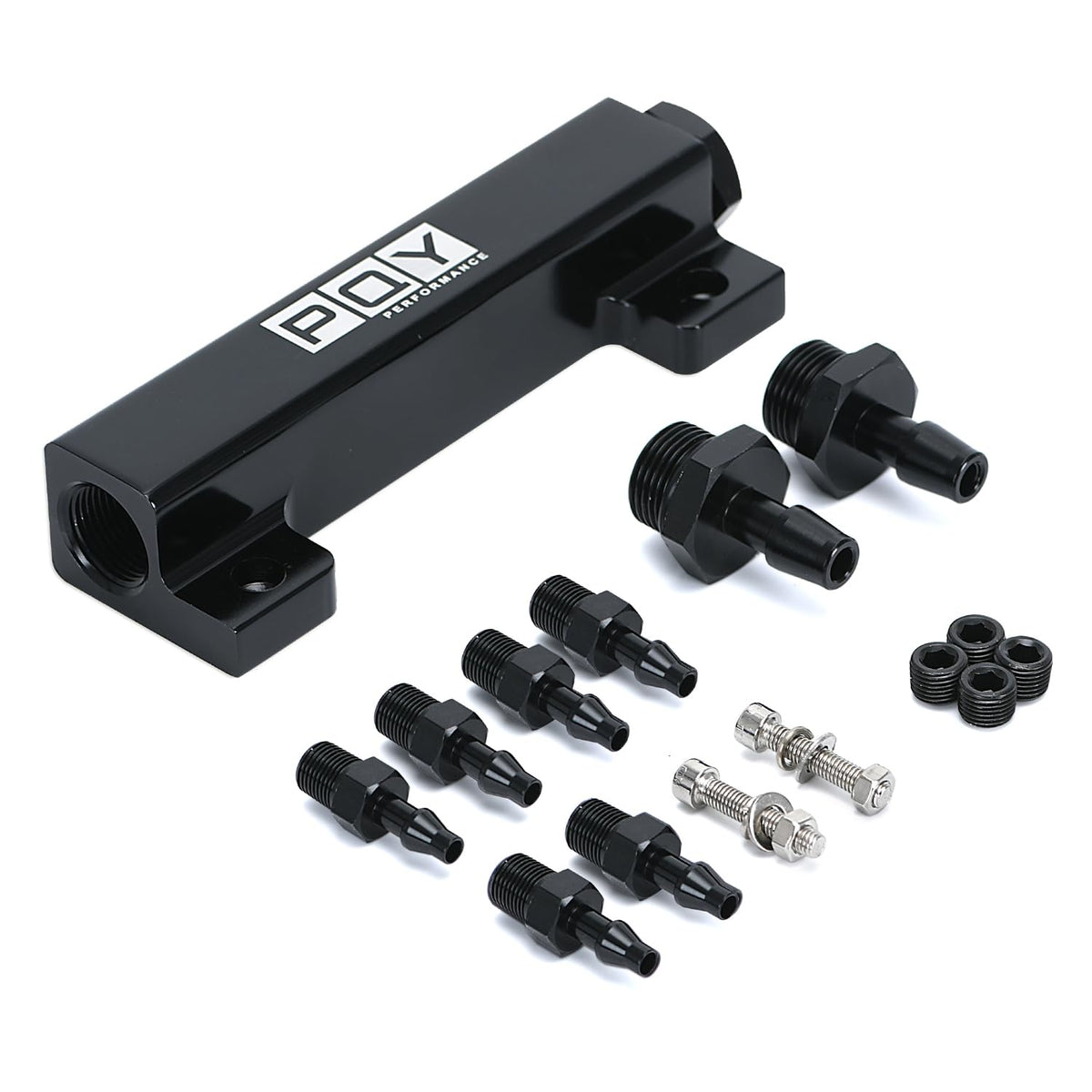 PQY 6-port vacuum block manifold with exposed ports for precise turbo vacuum distribution
