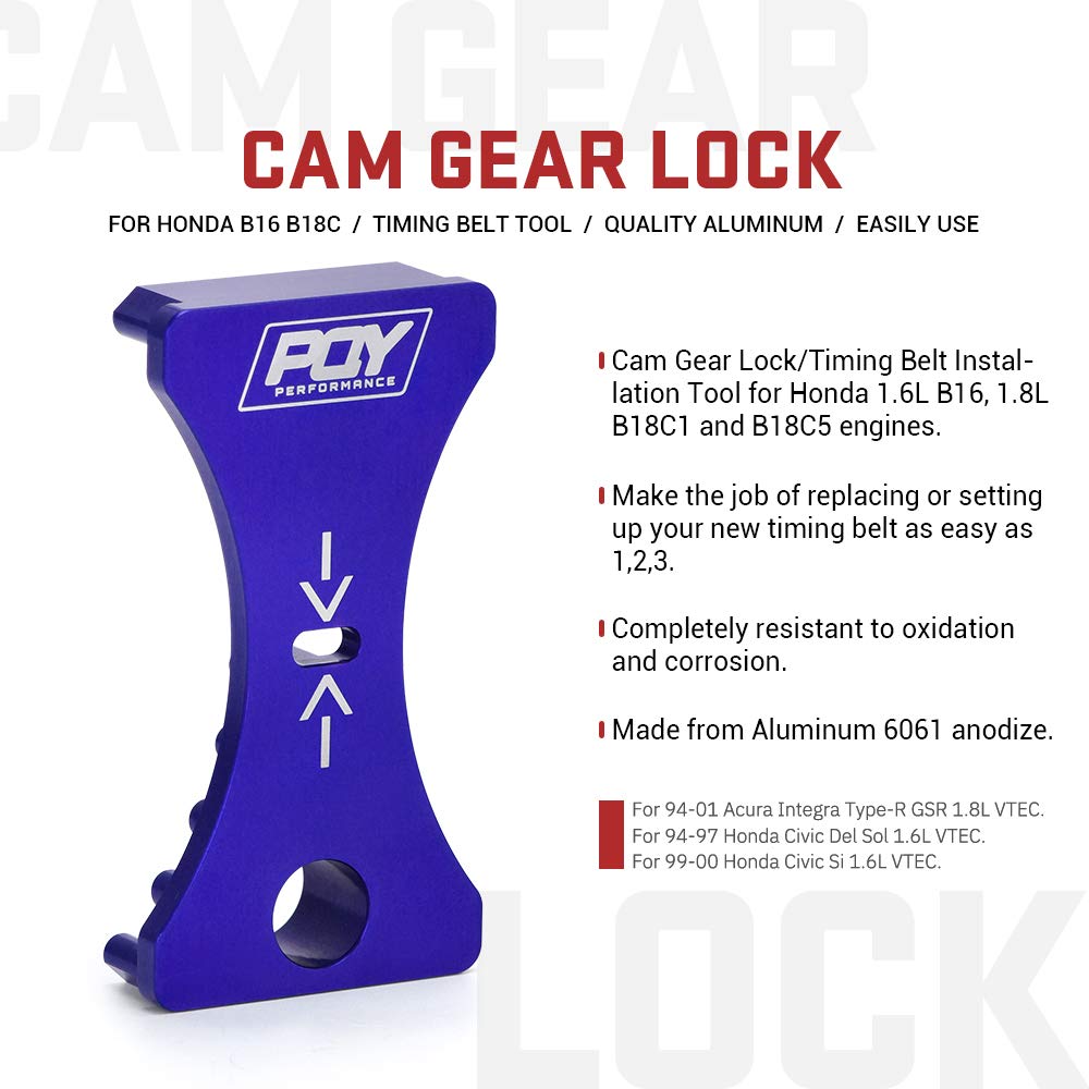 PQY cam gear lock close-up in aluminum 6061 finish for durable installation.