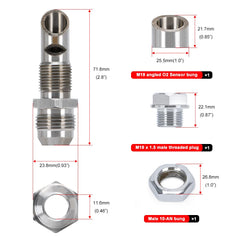PQY E-VAC scavenger kit contents including M18 bung and 10-AN bung.