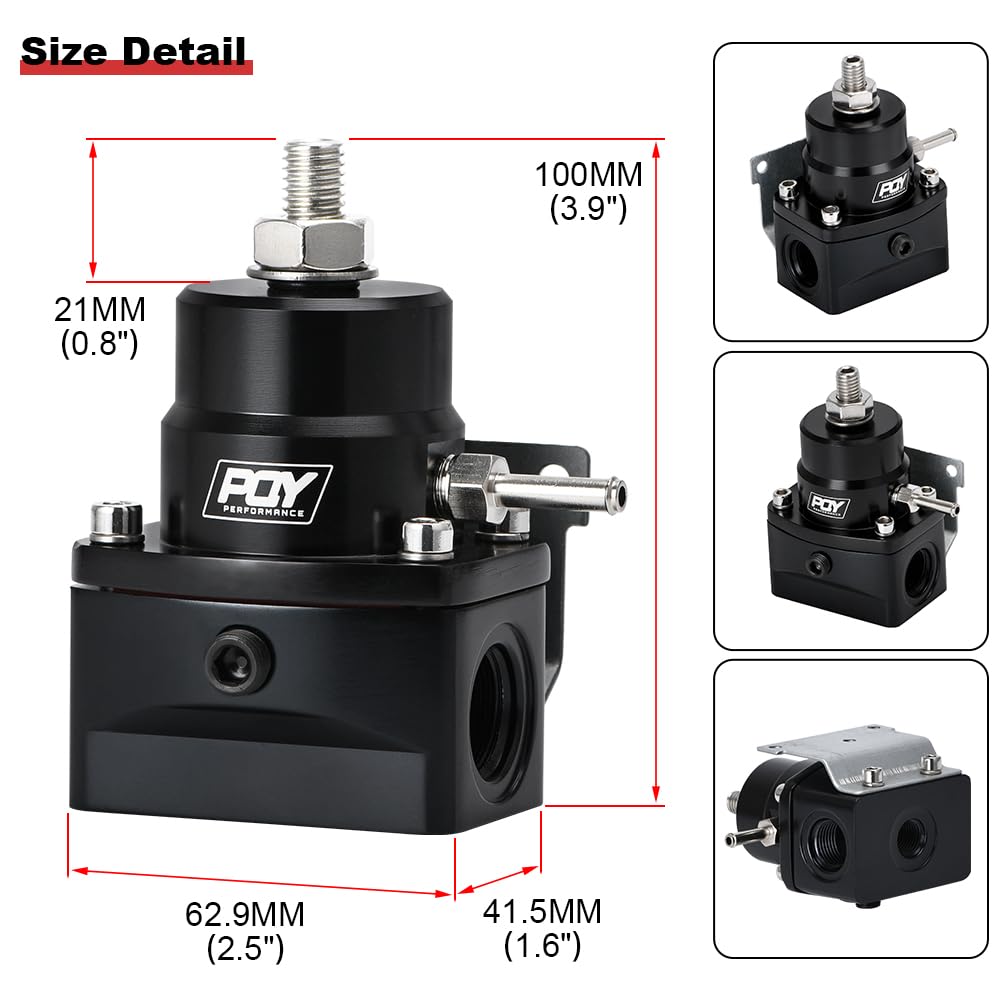 PQY gauge port and vacuum boost line for accurate pressure adjustments.