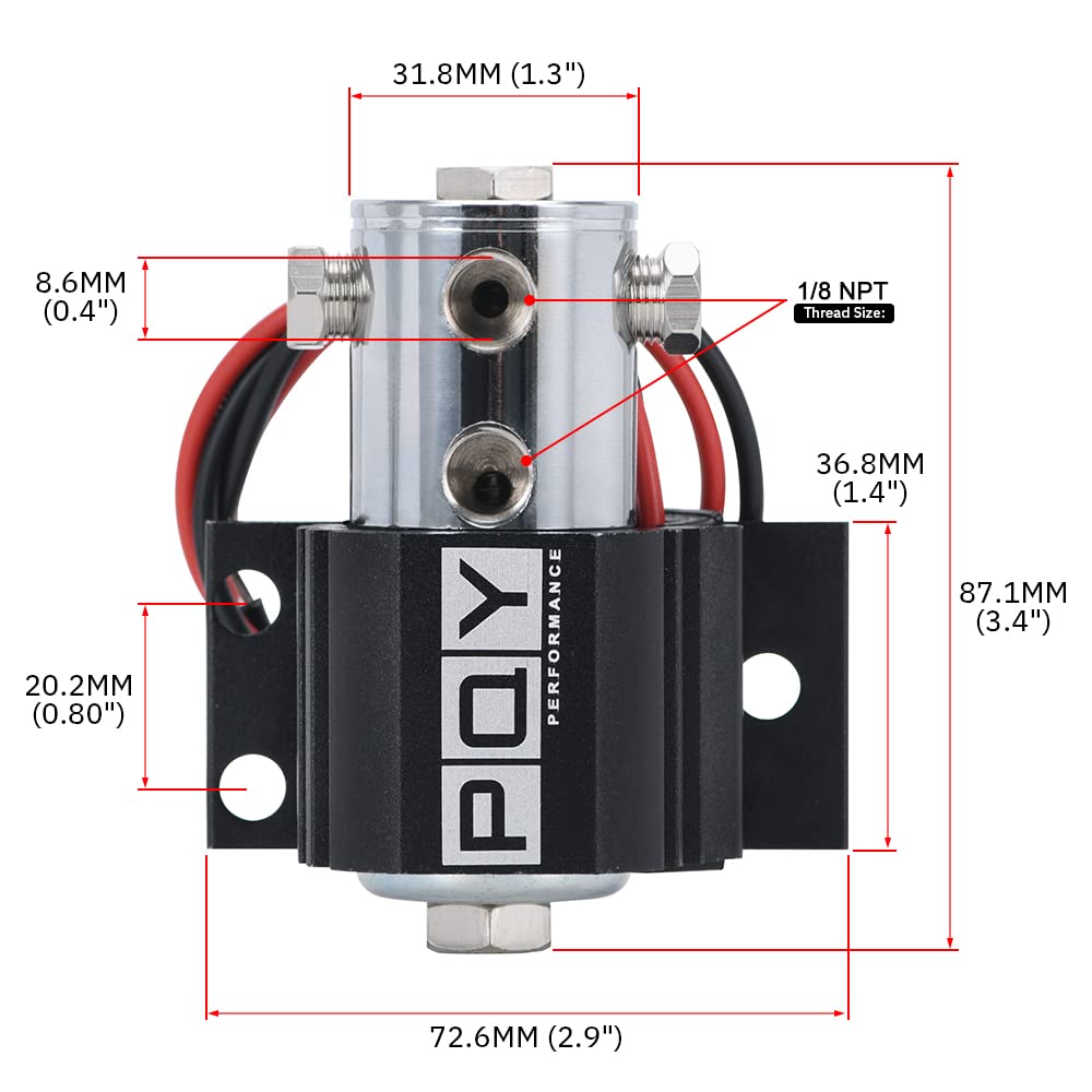PQY Indicator light with fuse holder improves visibility during setup.