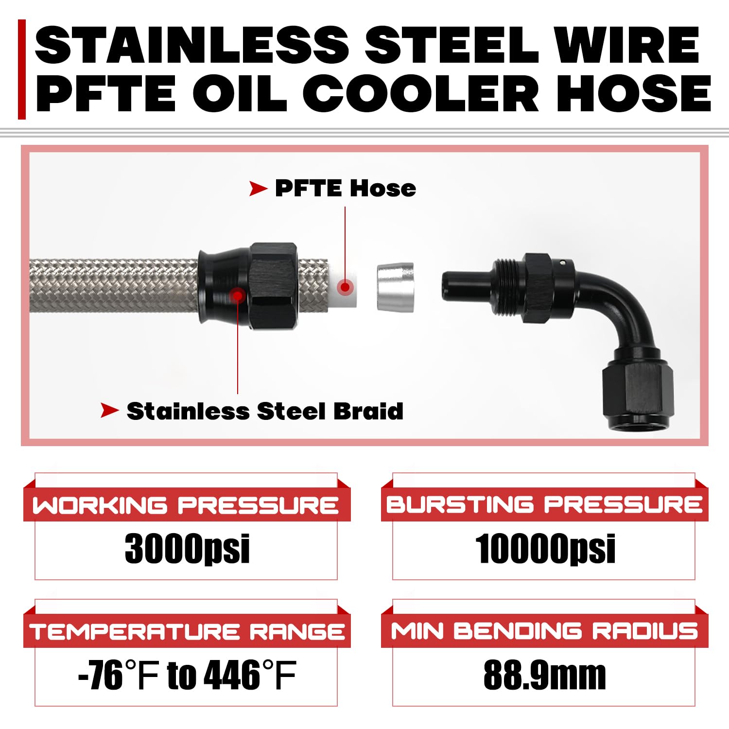 PQY nylon braided hose material for heat and wear resistance
