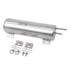 PQY radiator overflow tank polished stainless steel, durable 3x10 inch focus.