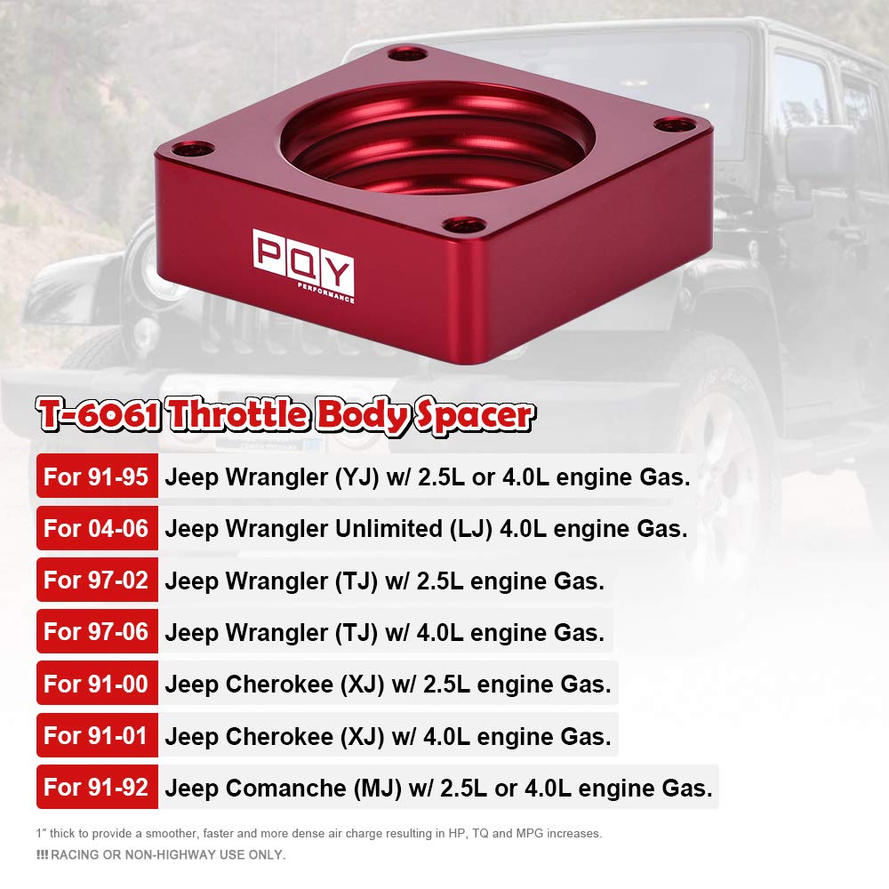 PQY throttle body spacer boosts off-idle torque and smooth throttle response preview