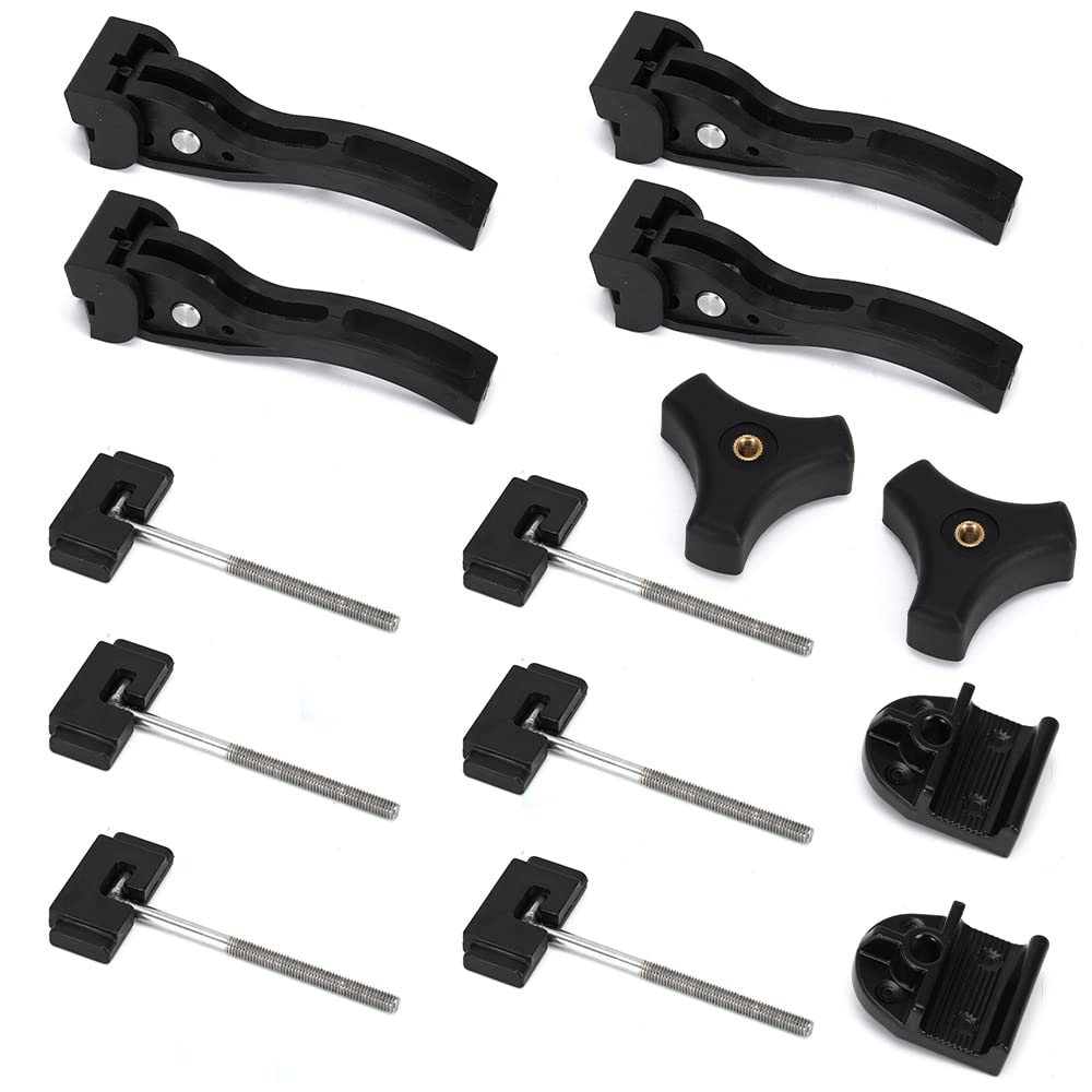 PQY truck tonneau rear clamp kit secures the bed edge for sturdy support.