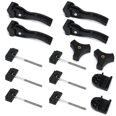 PQY truck tonneau rear clamp kit secures the bed edge for sturdy support.