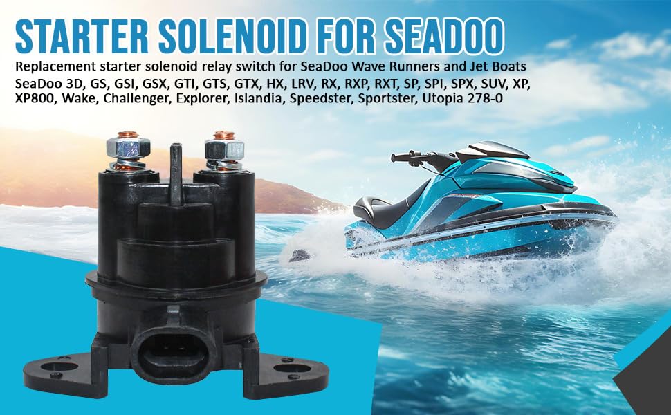 Precision Auto Products solenoid for SeaDoo universal fit ensures broad compatibility.