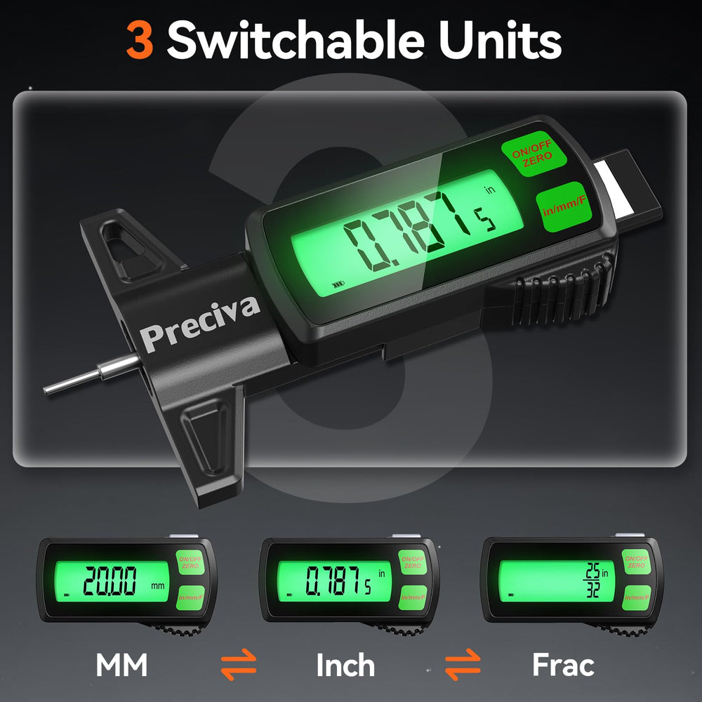 Preciva compact design fits easily in a tool kit for on-the-go checks.