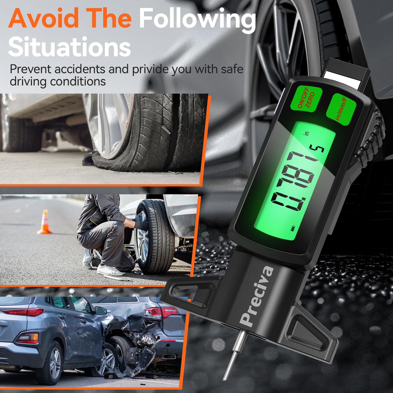 Preciva zero-reset feature ensures repeatable measurements.