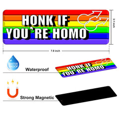 PREJOY Rainbow pride bumper magnet on car adds playful style