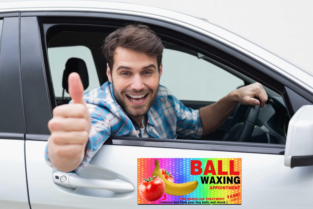 PREJOY rainbow bumper magnet for truck decor and party pranks.