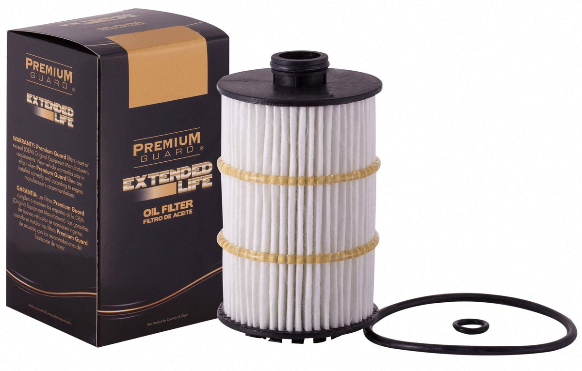 Premium Guard Extended Life Oil Filter exterior for durable engine protection.
