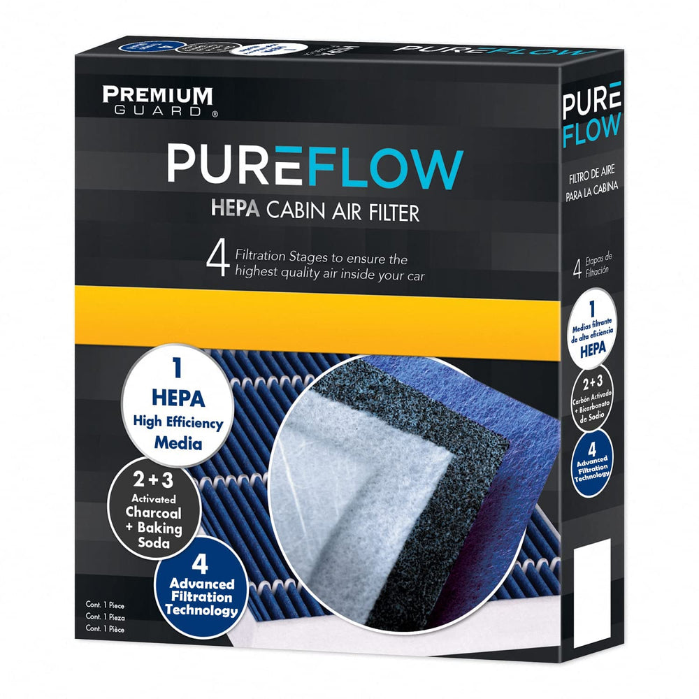 Premium Guard four-stage filtration improves cabin air quality while preserving airflow.