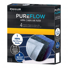 Premium Guard four-stage filtration improves cabin air quality while preserving airflow.